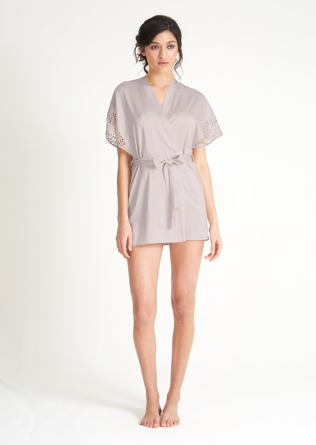 Short Embroidered Robe from the RYA Collection - 1001N