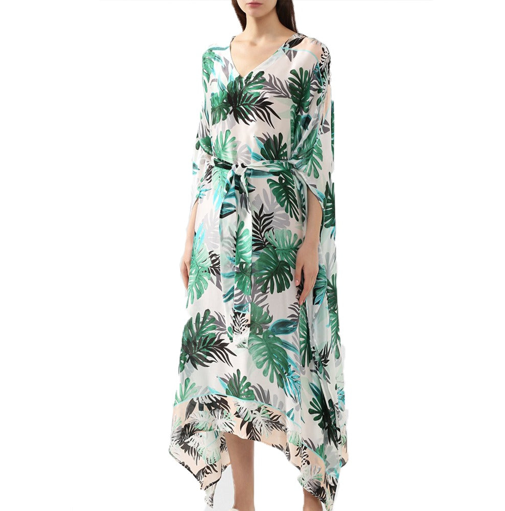 EVA B. BITZER Floral Silk Jalabiya - 19310352