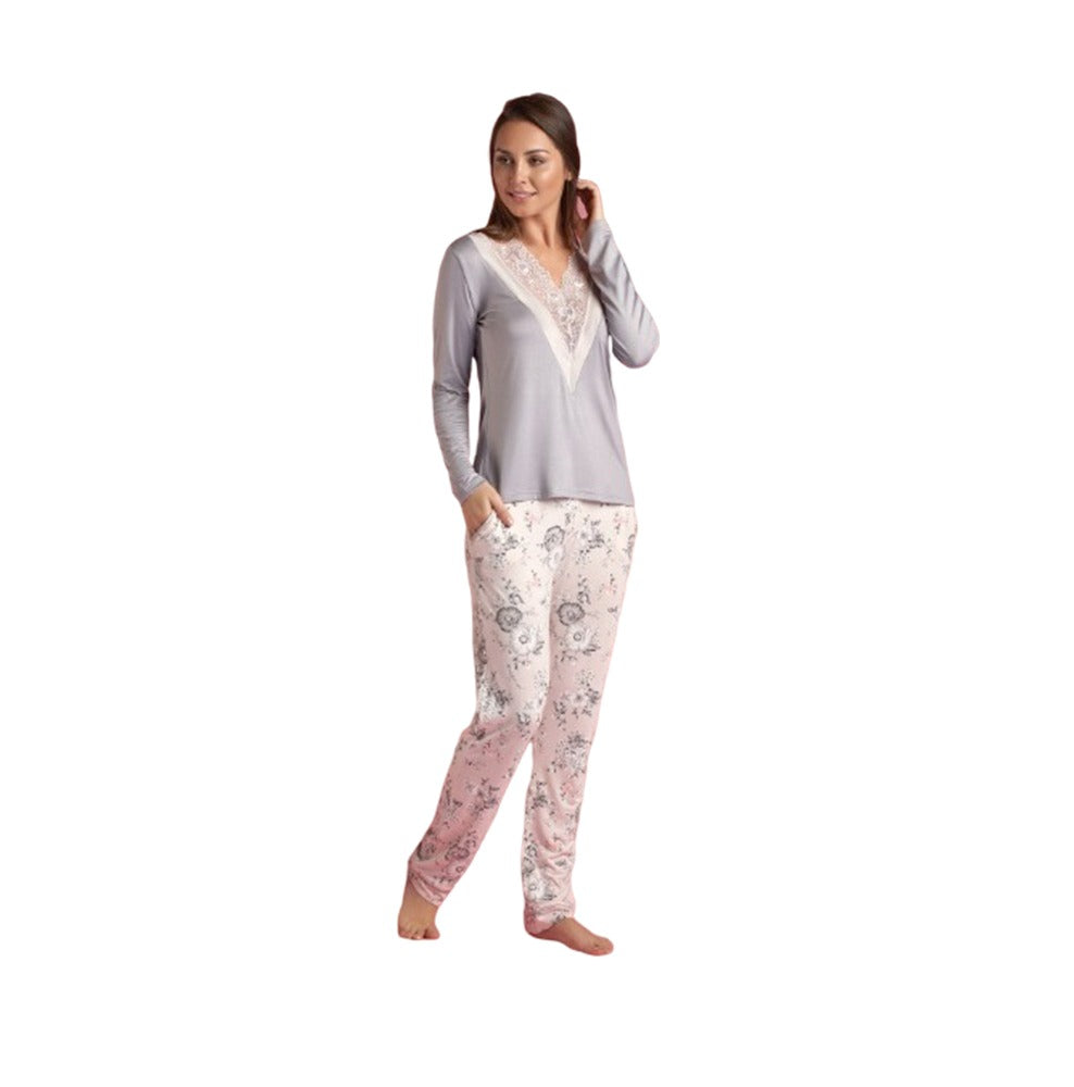 Gizzey 2 Piece Long Pajama Set - 11424N