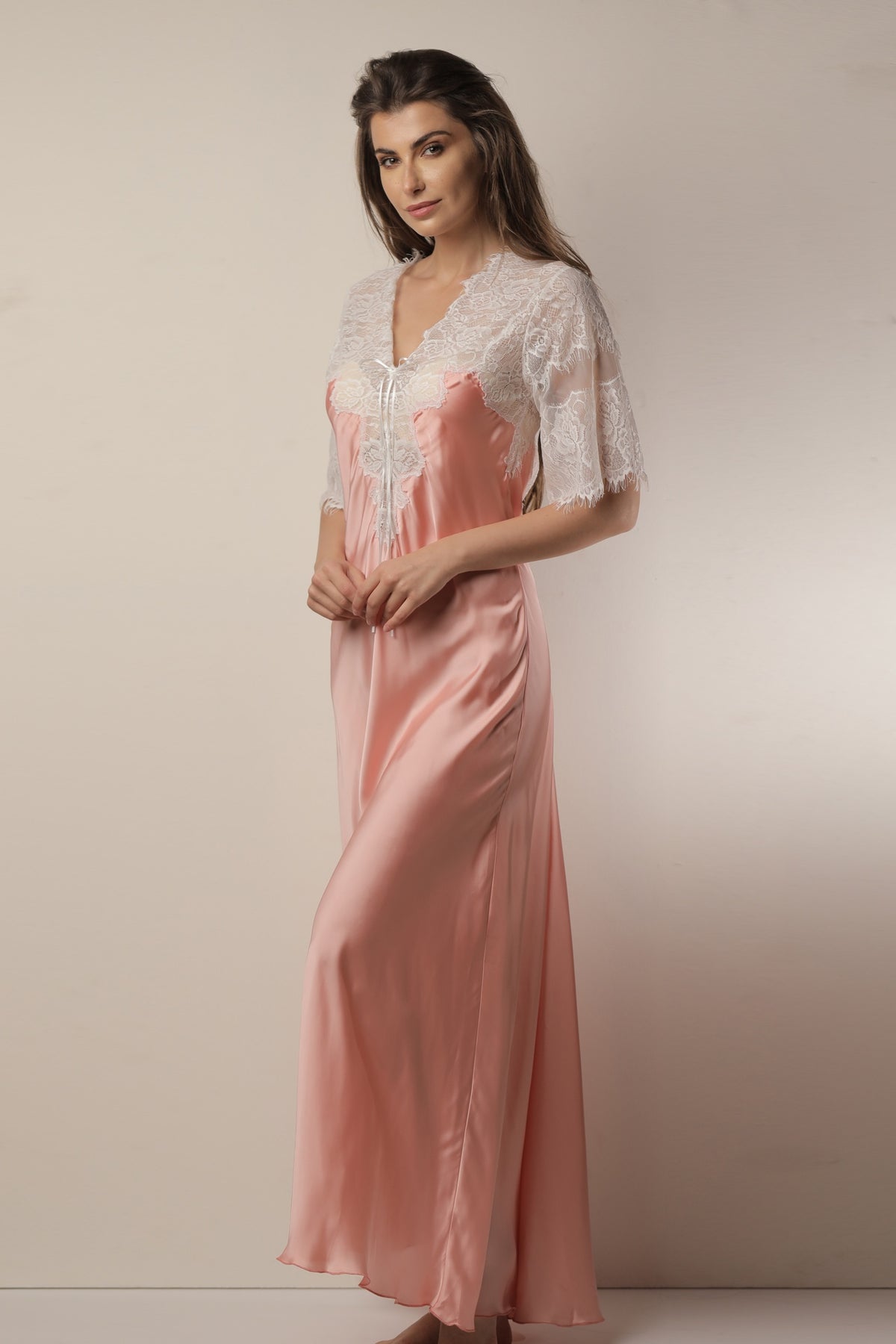 Leydia Satin Long Shirt - 17006L
