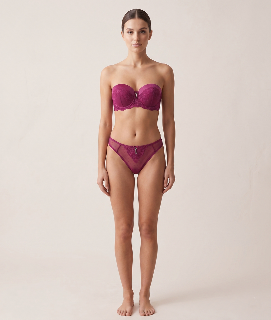 Yeni Inci Lace Partial Coverage 2 Piece Set - 5041504