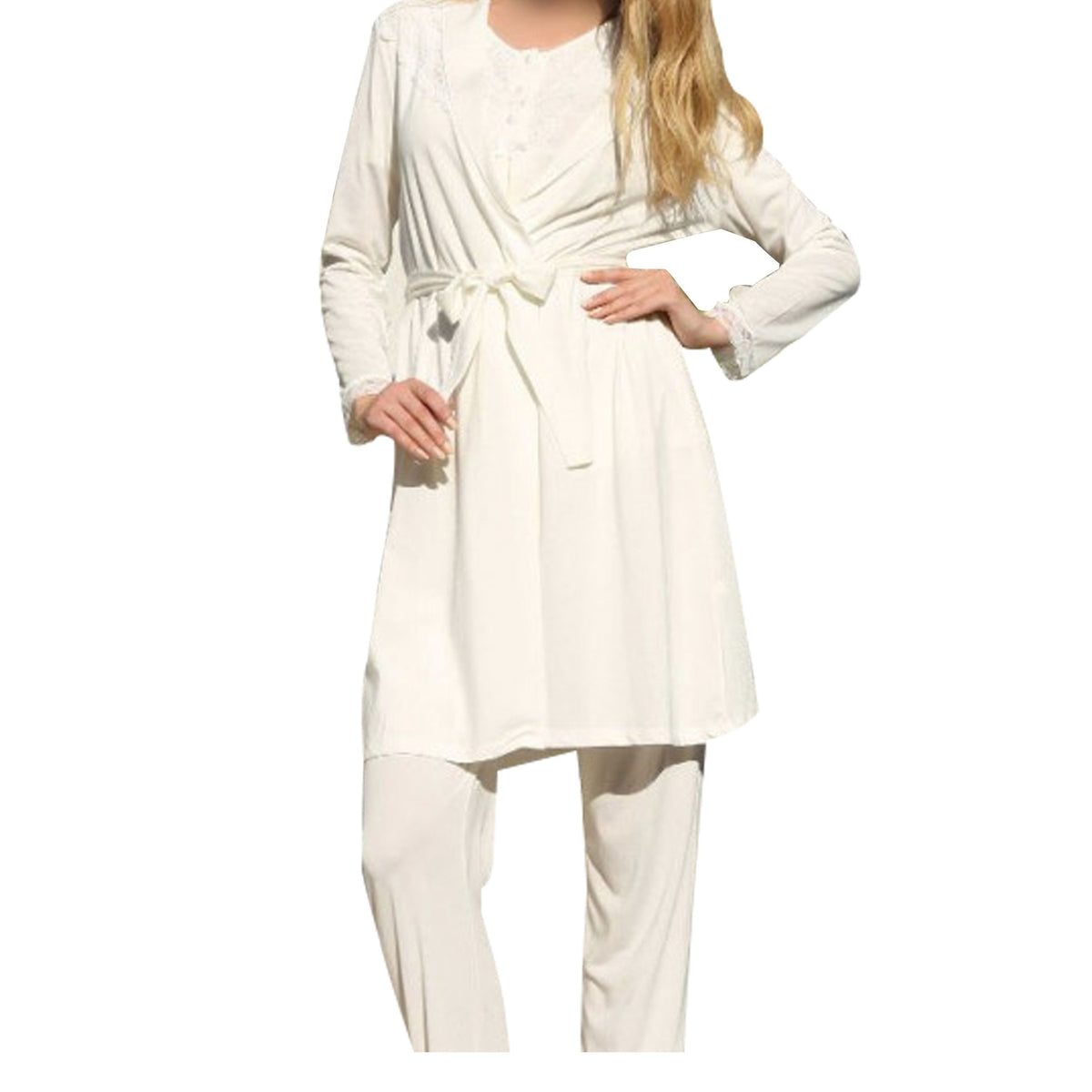 Yeni Inci 3 Piece Short Sleeve Pajama Set - BPJ109