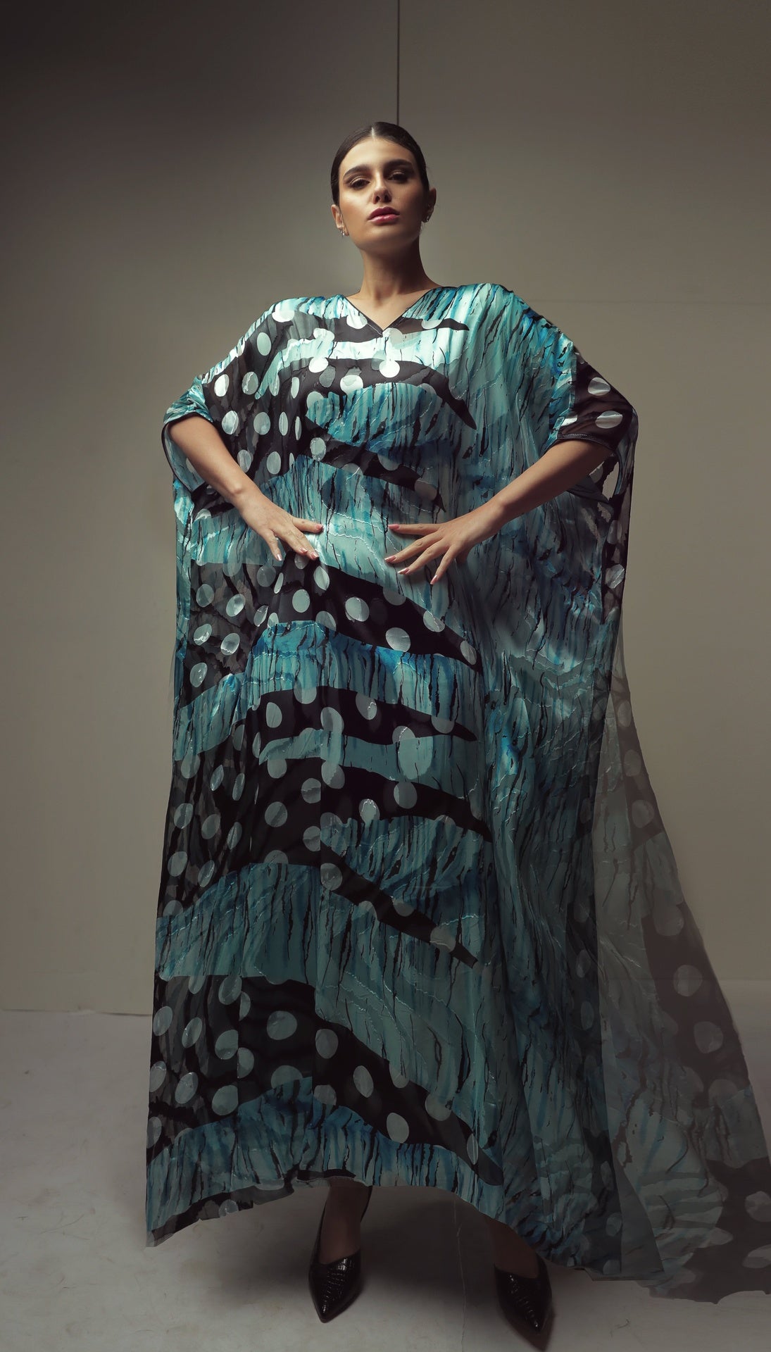 Jalabiya Soft Chiffon Floral  - 21467