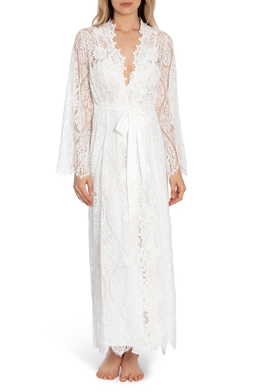 JONQUIL Long Lace Bridal Robe - CTA035