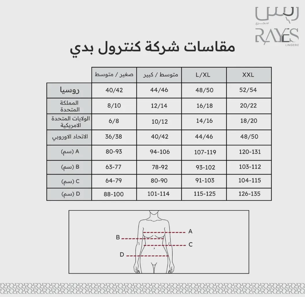 CONTROLBODY COMPANY SIZES